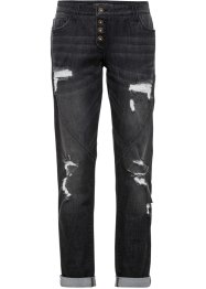 Boyfriend-Jeans Destroyed mit recyceltem Polyester, RAINBOW