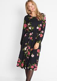 Tailliertes Blusenkleid mit Rundhals, knieumspielend, bpc bonprix collection