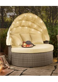 Gartensofa rund mit Canopy mit LED, bpc living bonprix collection