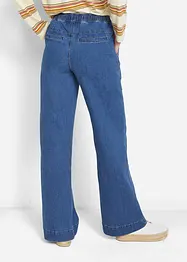 Wide Leg Jeans Mid Waist, Stretch, bonprix