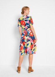 Bedrucktes Midi-Kleid mit V-Ausschnitt, bpc bonprix collection