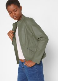 Lederimitat-Jacke mit seitliche Stretcheinsätzen, bpc bonprix collection