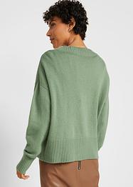 Kurz-Wollstrickjacke mit Good Cashmere Standard®-Anteil, bpc selection premium