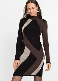 Jacquard-Strickkleid mit modernen Streifen, bonprix