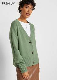 Kurz-Wollstrickjacke mit Good Cashmere Standard®-Anteil, bpc selection premium