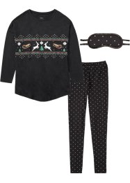Pyjama mit Leggings und Schlafmaske, bpc bonprix collection