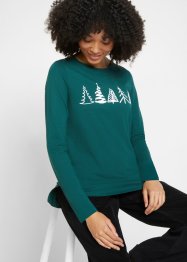 Baumwoll Langarm-Shirt mit Weihnachtsmotiv, bpc bonprix collection