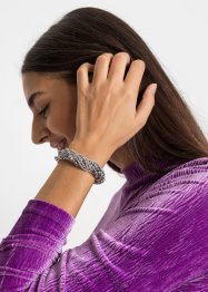 Mehrreihiges Armband veredelt mit Glassteinen, bpc bonprix collection