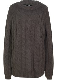 Oversize-Pullover mit Zopfmuster, bpc bonprix collection