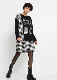 Shirtkleid mit Webeinsatz, RAINBOW