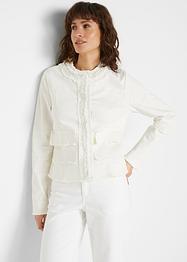 Jeansjacke mit Tweed und Perlen, bpc selection premium