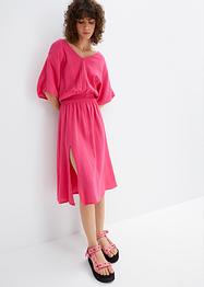 Musselin-Kleid mit Smock in der Taille und überschnittenen Ärmeln, bpc bonprix collection