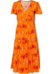 Knieumspielendes Kleid mit Flügelärmeln, Volants und Taschen, bpc bonprix collection