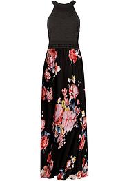Sommer-Maxikleid mit Blumen-Print und Spitze, BODYFLIRT boutique