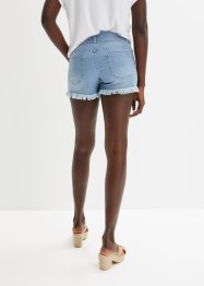 Jeans-Shorts mit Fransensaum, RAINBOW