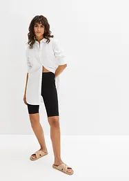 High-Waist-Radler aus Rippjersey, bonprix