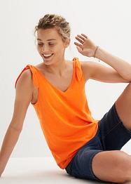Top mit Knotendetails aus nachhaltiger Baumwolle, bpc bonprix collection