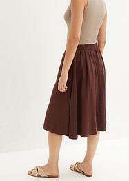 Midi-Rock mit Leinen, bpc bonprix collection