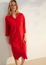 Shirt-Blusen-Kleid in Midi-Länge aus Baumwolle, bpc bonprix collection