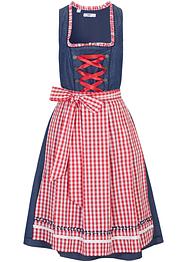 Dirndl in Jeansoptik mit Schürze, knieumspielend (2-tlg.Set), bpc bonprix collection