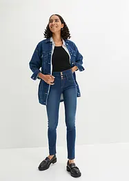 High Waist Skinny-Jeans mit langer Knopfleiste, bonprix