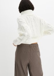 Rollkragen-Pullover mit Zopfmuster, bpc bonprix collection