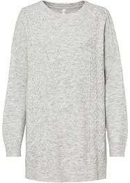 Oversize-Pullover mit Zopfmuster, bonprix