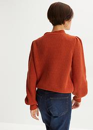 Grobstrick-Pullover mit Ballonärmeln, RAINBOW