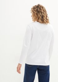 Essential Langarmshirt mit V-Ausschnitt, seamless, bonprix PREMIUM