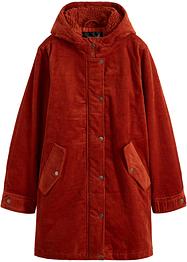 Warmer Cord-Parka mit Teddy-Futter in der Kapuze, in A-Linie, bpc bonprix collection