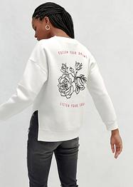 Sweatshirt mit Cut-Out und Wording, RAINBOW