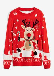 Weihnachts-Pullover mit Rundhalsausschnitt, bpc bonprix collection