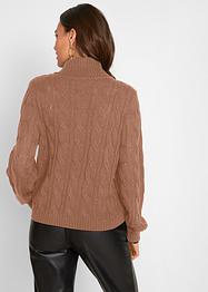 Rollkragenpullover mit Zopfmuster, bpc selection