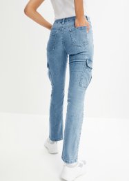 Straight Cargo-Jeans mit gewaschener Optik, RAINBOW