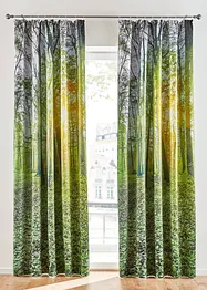 Abdunkelnder Vorhang mit Wald Motiv (1er Pack), bonprix