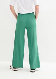 Weite Hose aus Strukturjersey, High-Waist, bonprix