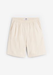 Weite Shorts mit Bundfalten mit Leinen mit High-Waist-Bequembund, bpc bonprix collection