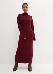 Maxi-Feinstrickkleid mit Stehkragen, langarm, bonprix