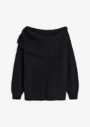 Asymmetrischer Off-Shoulder Pullover, RAINBOW