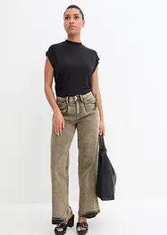 Wide Leg Jeans High Waist, Stretch, bonprix