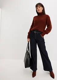 Wide Leg Jeans High Waist, Paperbag, bonprix