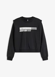 Cropped-Sweatshirt mit Wording, bonprix