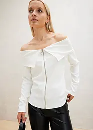 Off-Shoulder-Shirt mit Reißverschluss, bonprix