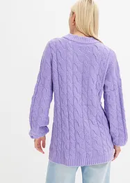 Oversize-Pullover mit Zopfmuster, bonprix