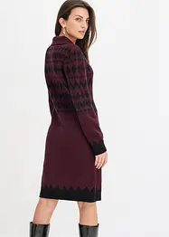 Strickkleid mit Jacquard-Muster und Kragen, bonprix