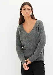 Pullover mit Strass-Applikation, bonprix