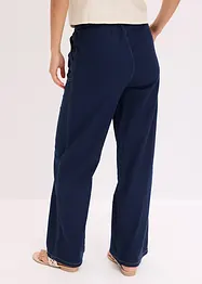 Hose mit Kordel und Kontrastnähten aus leichtem Twill, bonprix