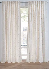 Gardine mit Blumendruck aus recyceltem Polyester (1er Pack), bonprix