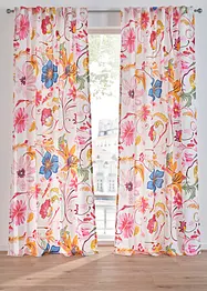 Gardine aus recyceltem Polyester mit Blumendruck (1er Pack), bonprix