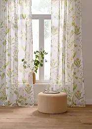 Gardine mit floralem Druck mit recyceltem Polyester (1er Pack), bonprix